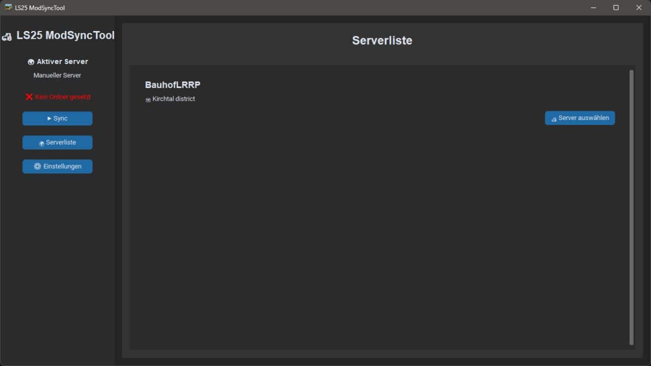 Mod Sync Tool With Server List v1.0