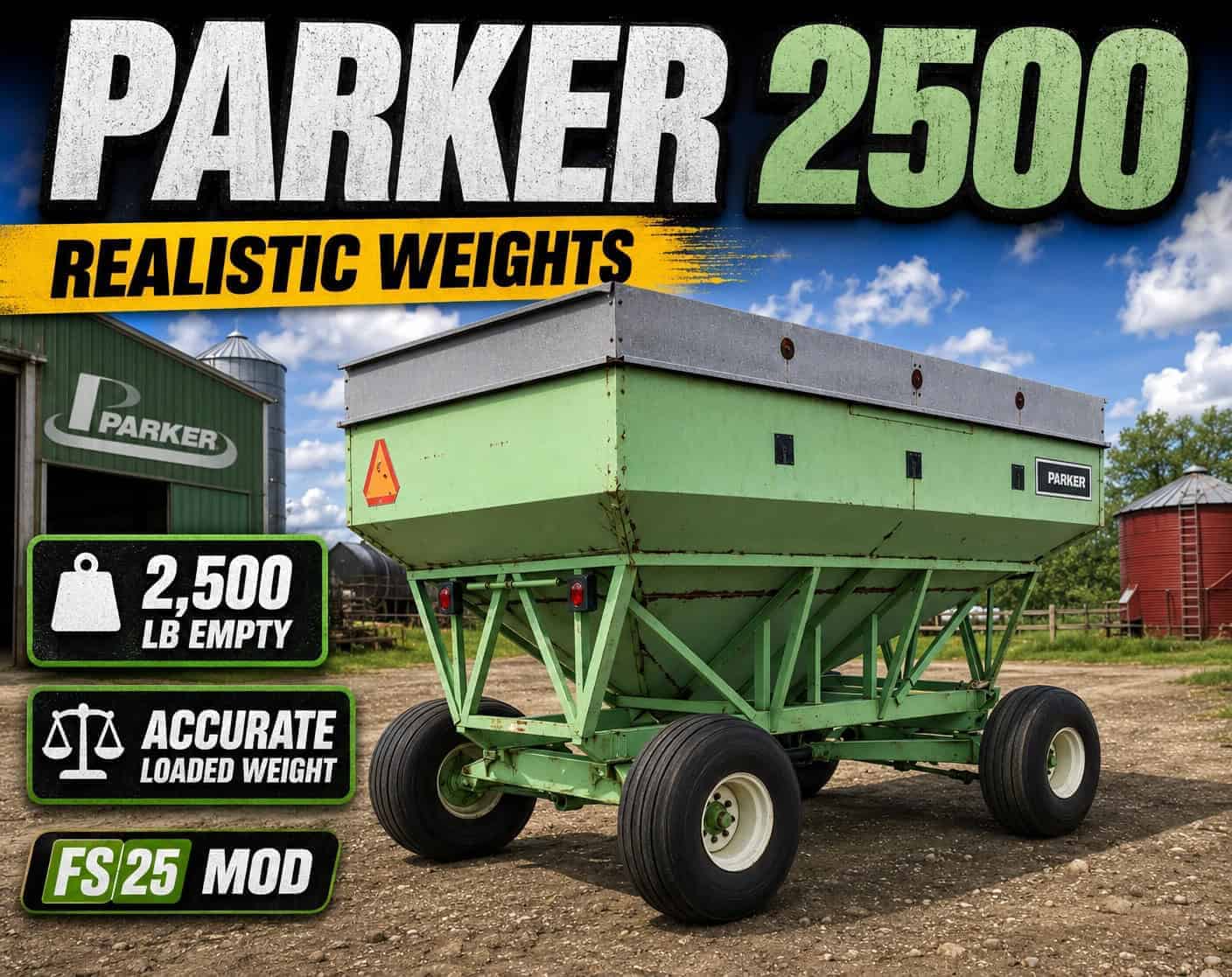 Parker 2500 gravity wagon weight correction v1.0