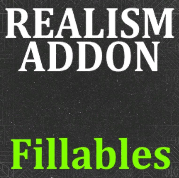 Realism Addon fillables v0.9.0.1