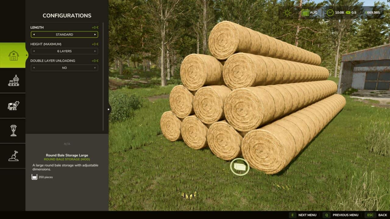 Round Bale Storage v1.0