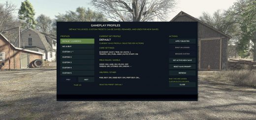 Save Gameplay Settings BETA v1.0