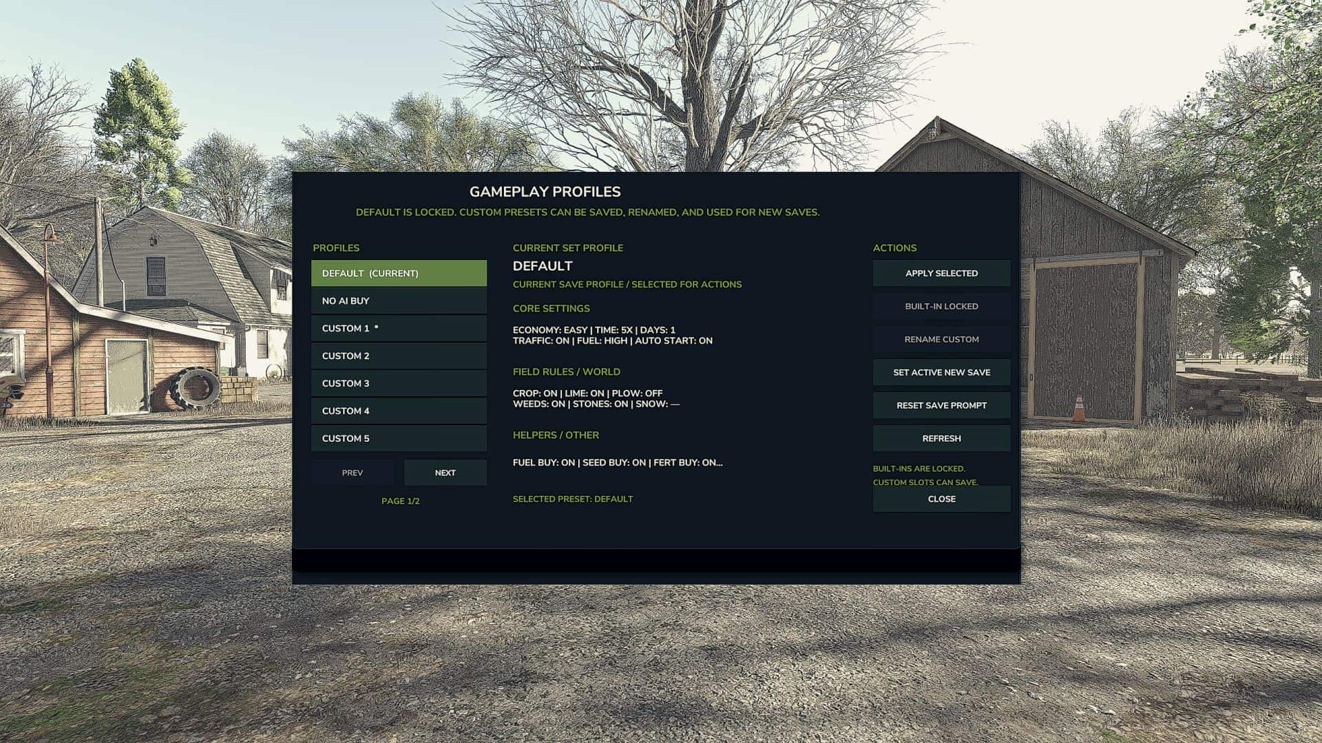 Save Gameplay Settings BETA v1.0