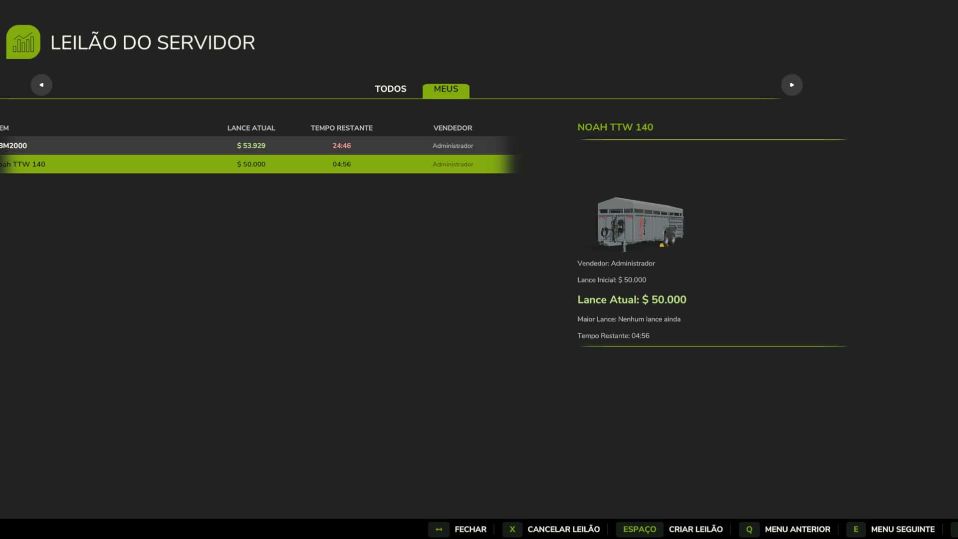 Server Auction BETA v1.0