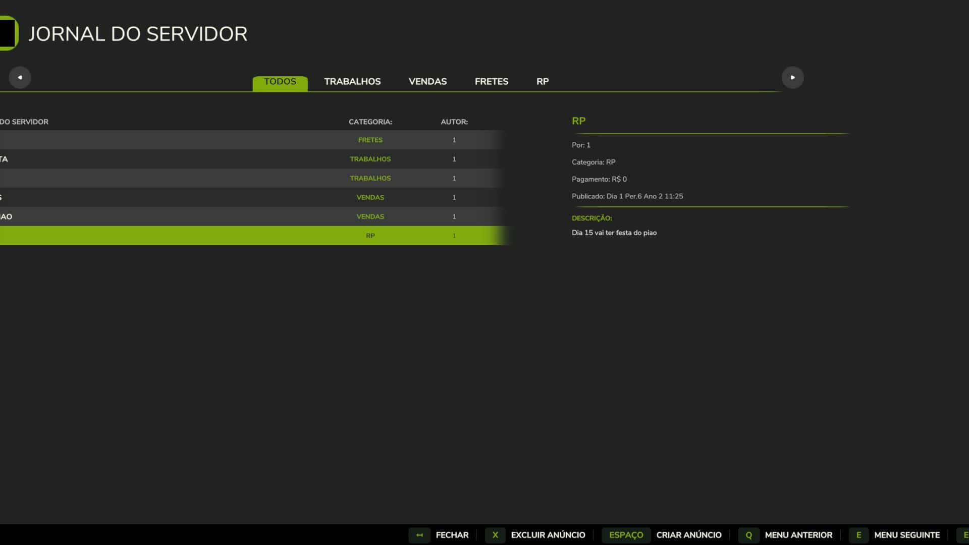 Server Journal BETA v1.0