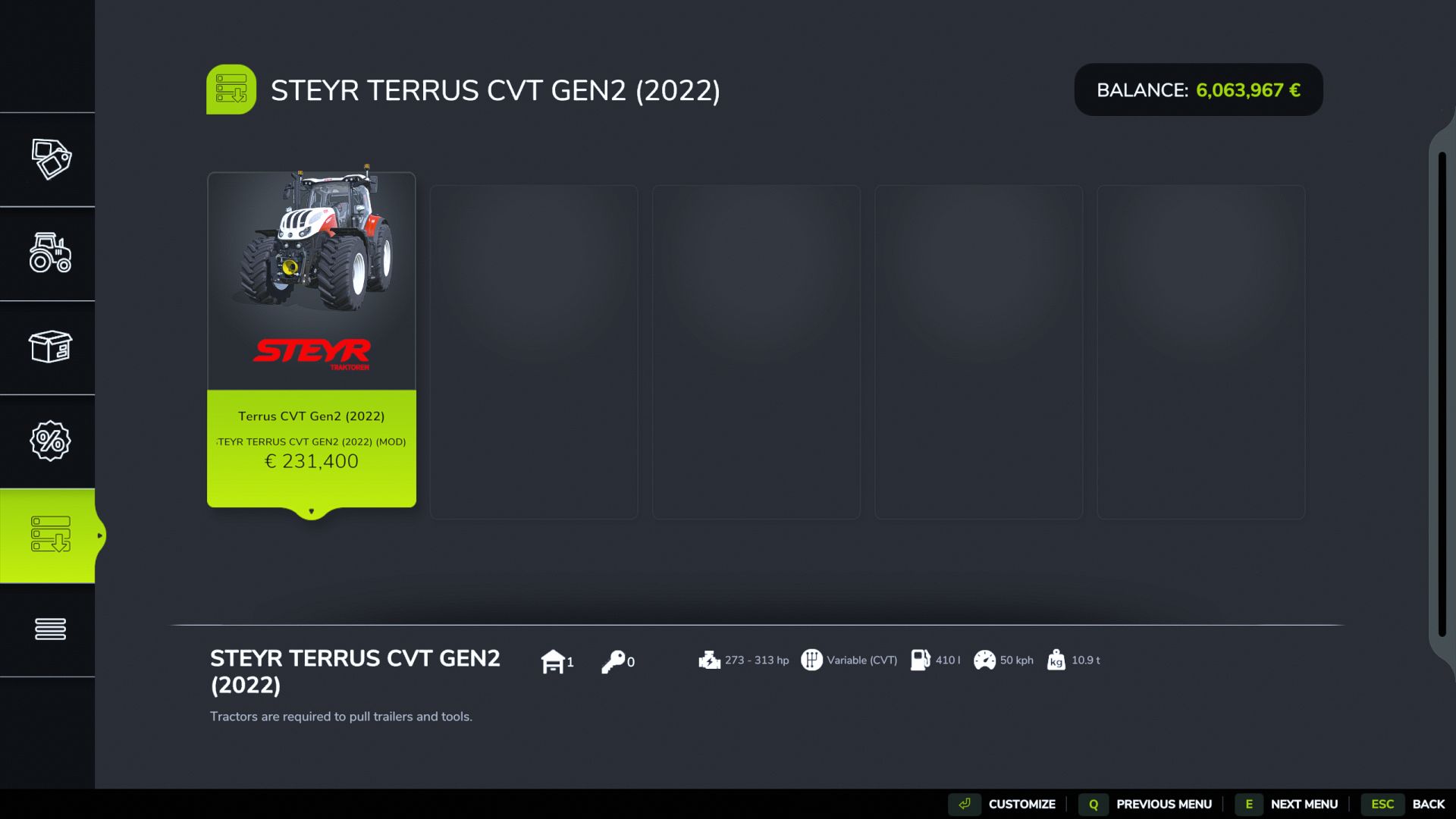 Steyr Terrus CVT Gen2 Reworked v1.2