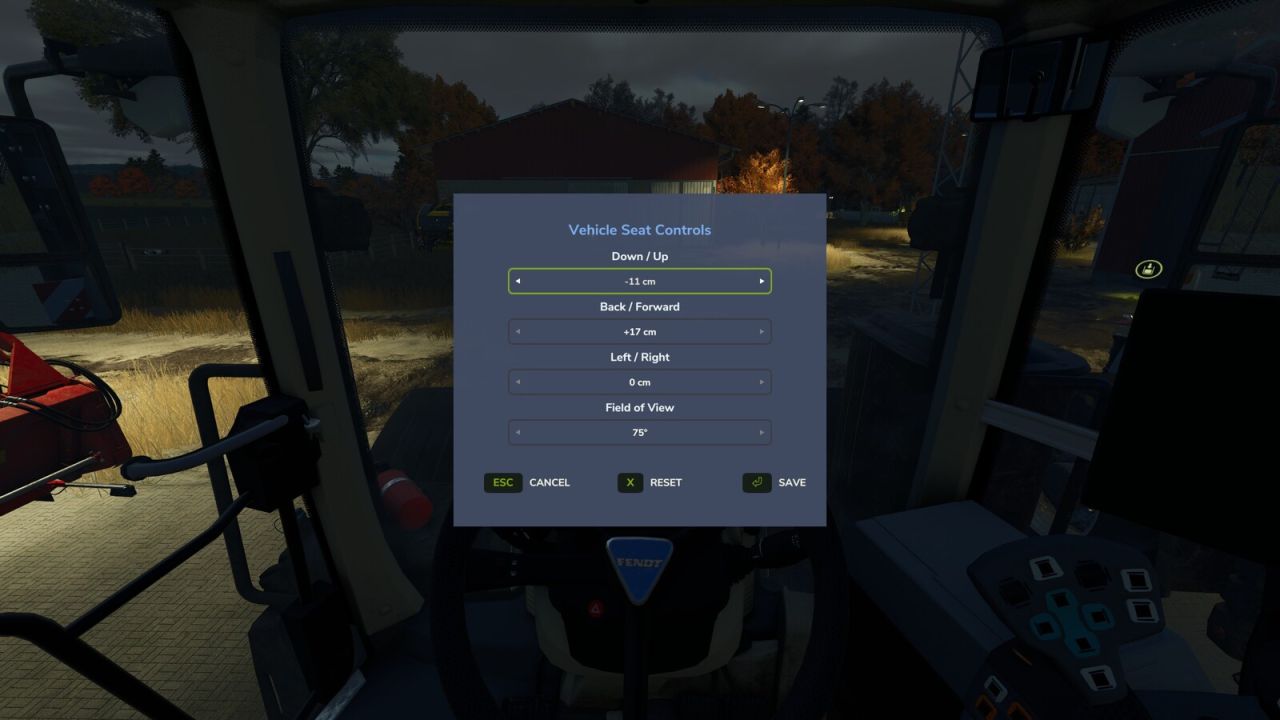 Vehicle Seat Controls v1.0