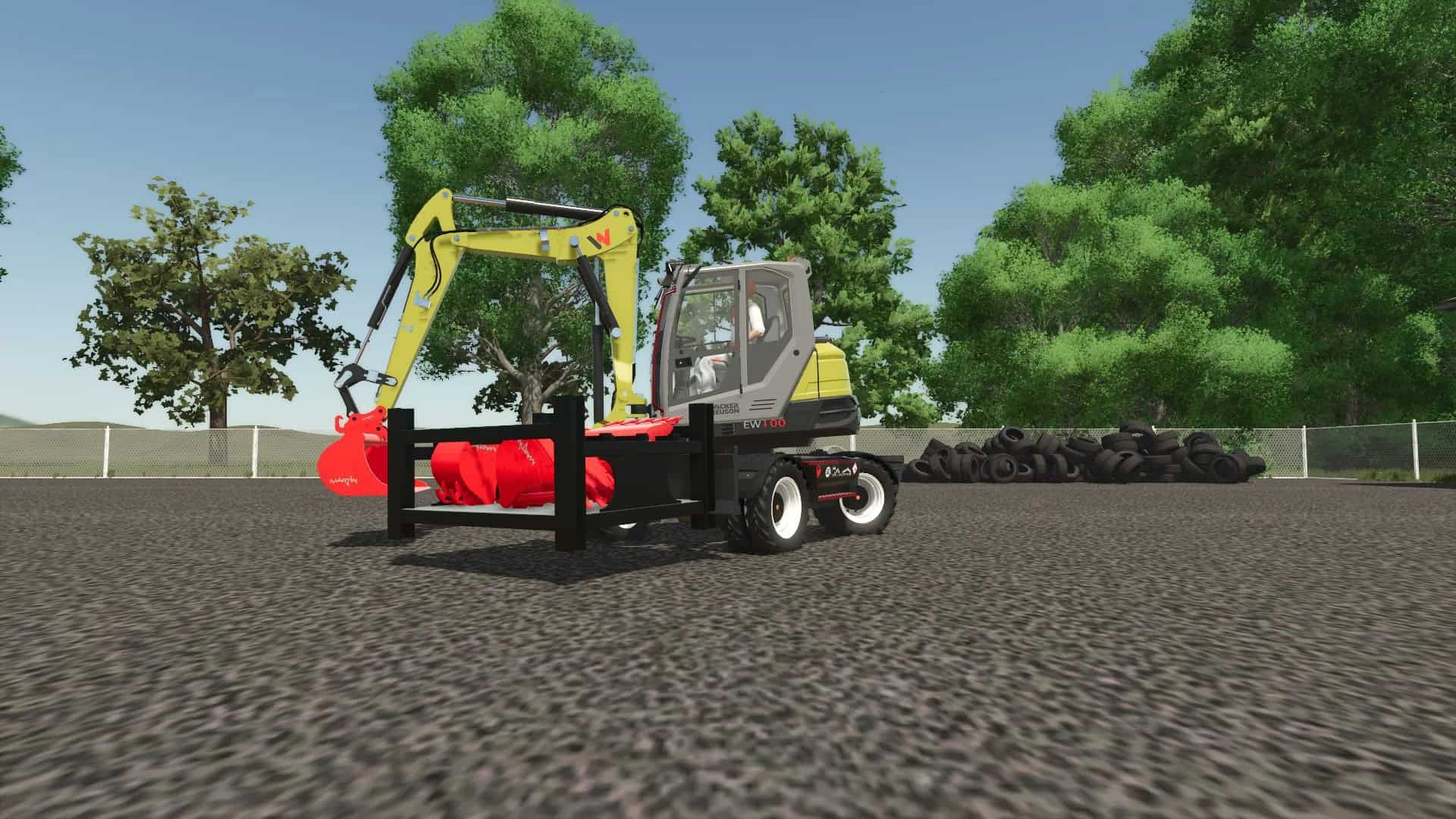 Wacker Neuson EW100 and Martin & Steelwrist Bucket Pack v1.0