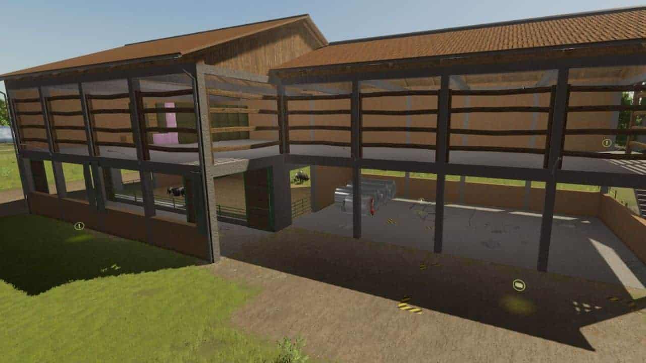 XXL Cow Barn With Bale Storage v1.0.0.1