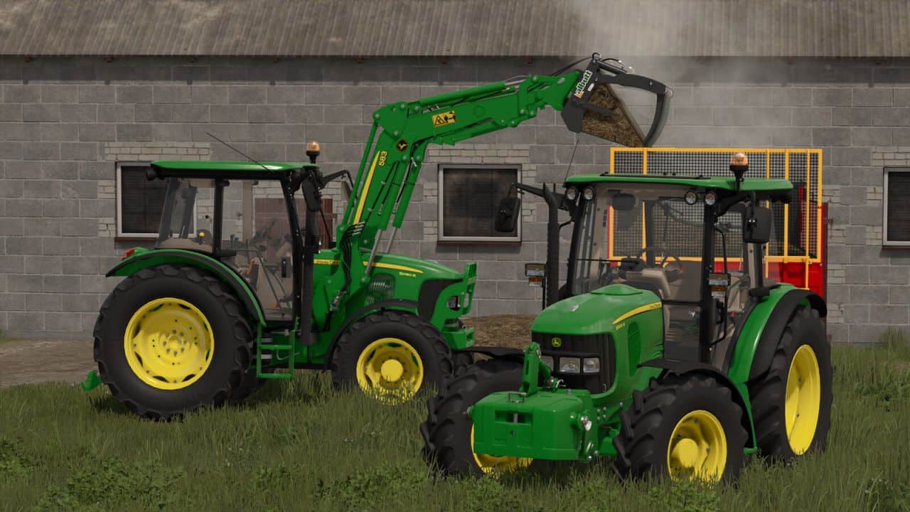 John Deere 5R + 583 v1.0