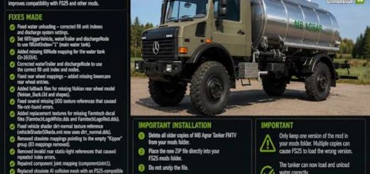 Mercedes-Benz Agrar Truck Tanker v1.0.0.3
