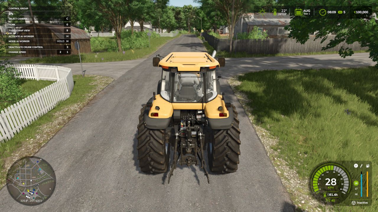 Stop Tractor On Menu v1.0