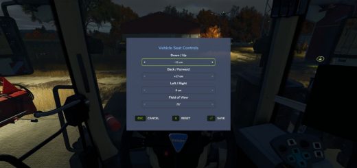 Vehicle Seat Controls v1.0.0.1