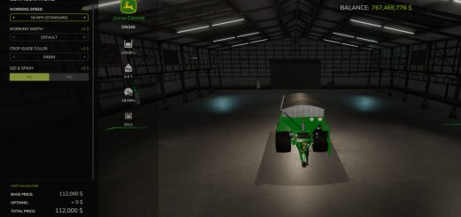 Adjustable working-width configuration BETA v1.0
