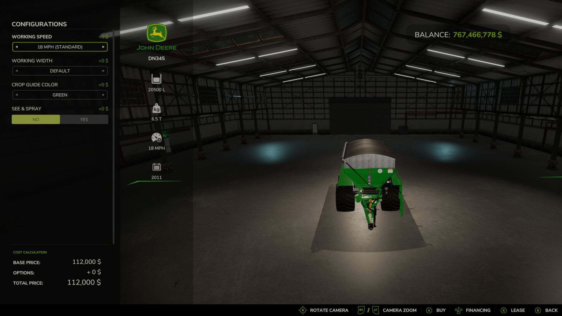 Adjustable working-width configuration BETA v1.0