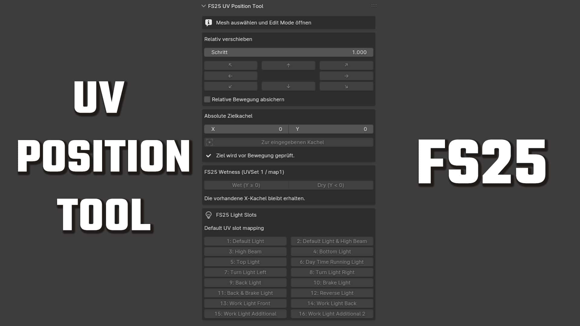 Blender Add-on UV Position Tool v1.0
