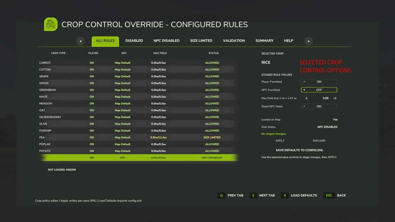 Crop Control Override v2.0.3.6