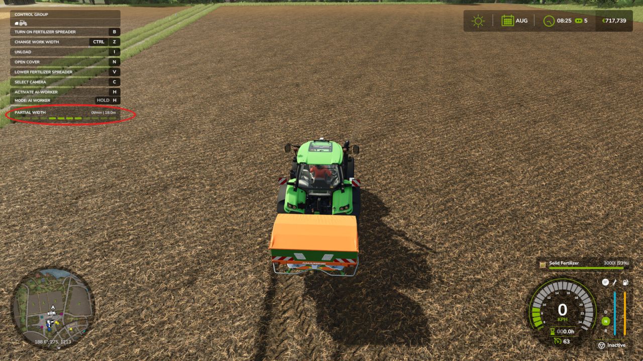 Fertilizer WorkWidth v1.1