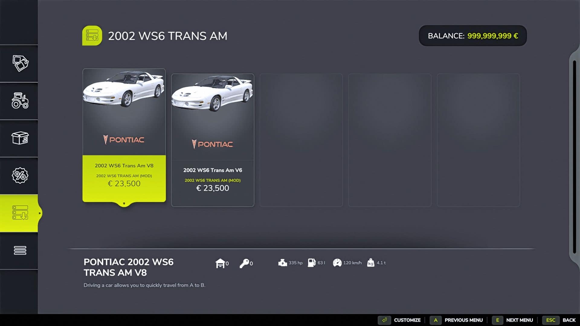 Pontiac Trans AM 2002 BETA v1.0