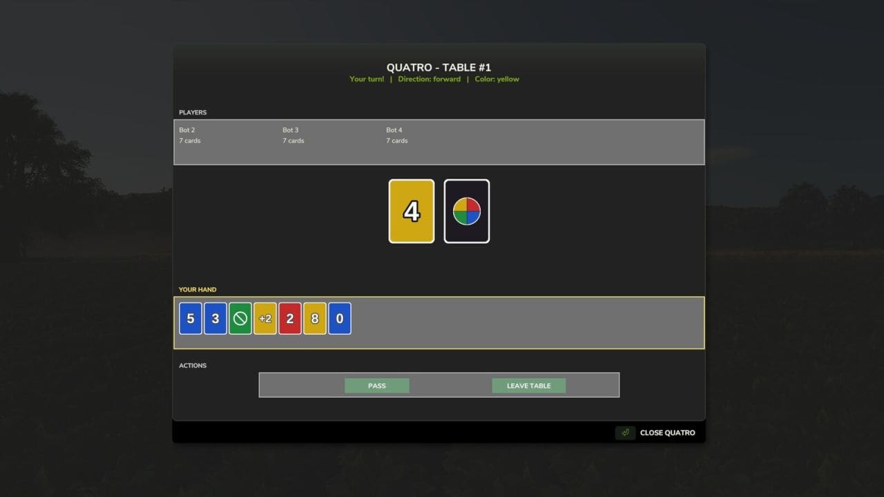 Quatro The Card Game v1.0