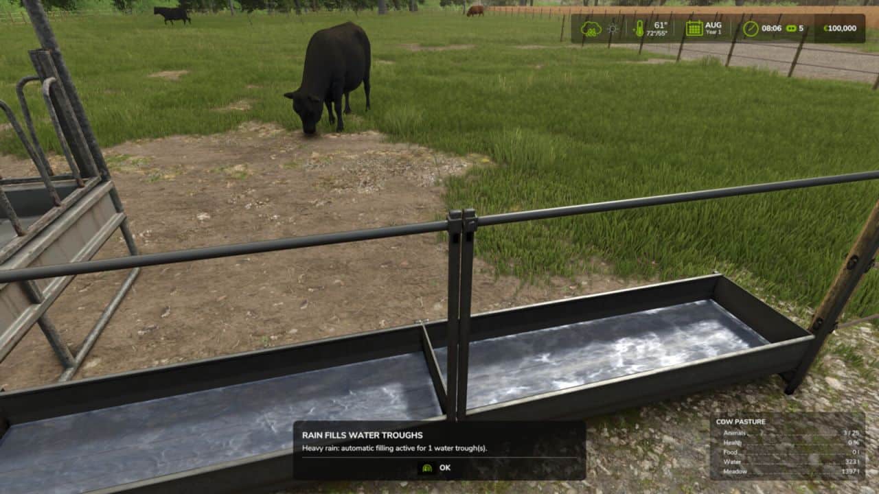Rain Fills Water Troughs v1.0