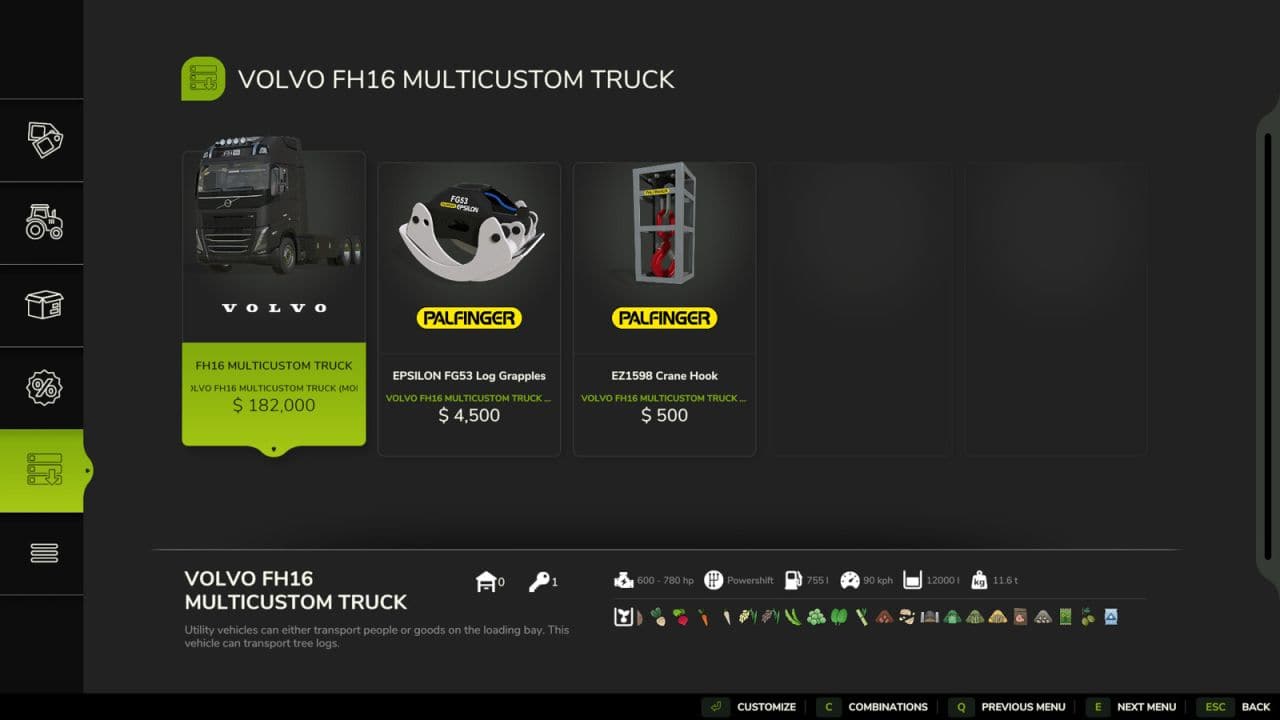 VOLVO FH16 MULTICUSTOM TRUCK v1.0.0.3