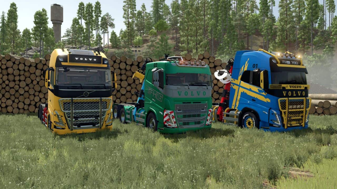 Volvo FH 16 Forestry Z-Crane Semi Pack v1.0.0.4