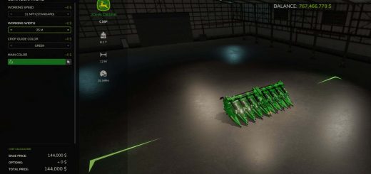 Adjustable working-width configuration BETA 4 v1.0