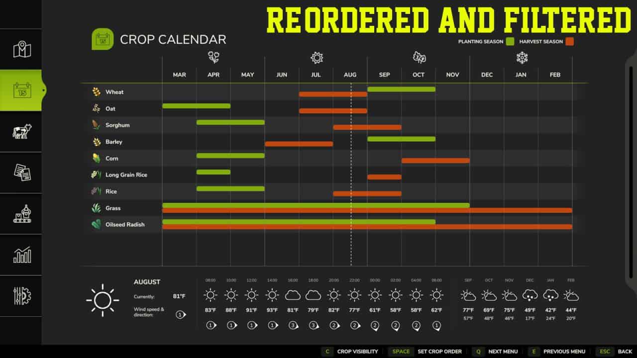 Crop Calendar Filter v1.0