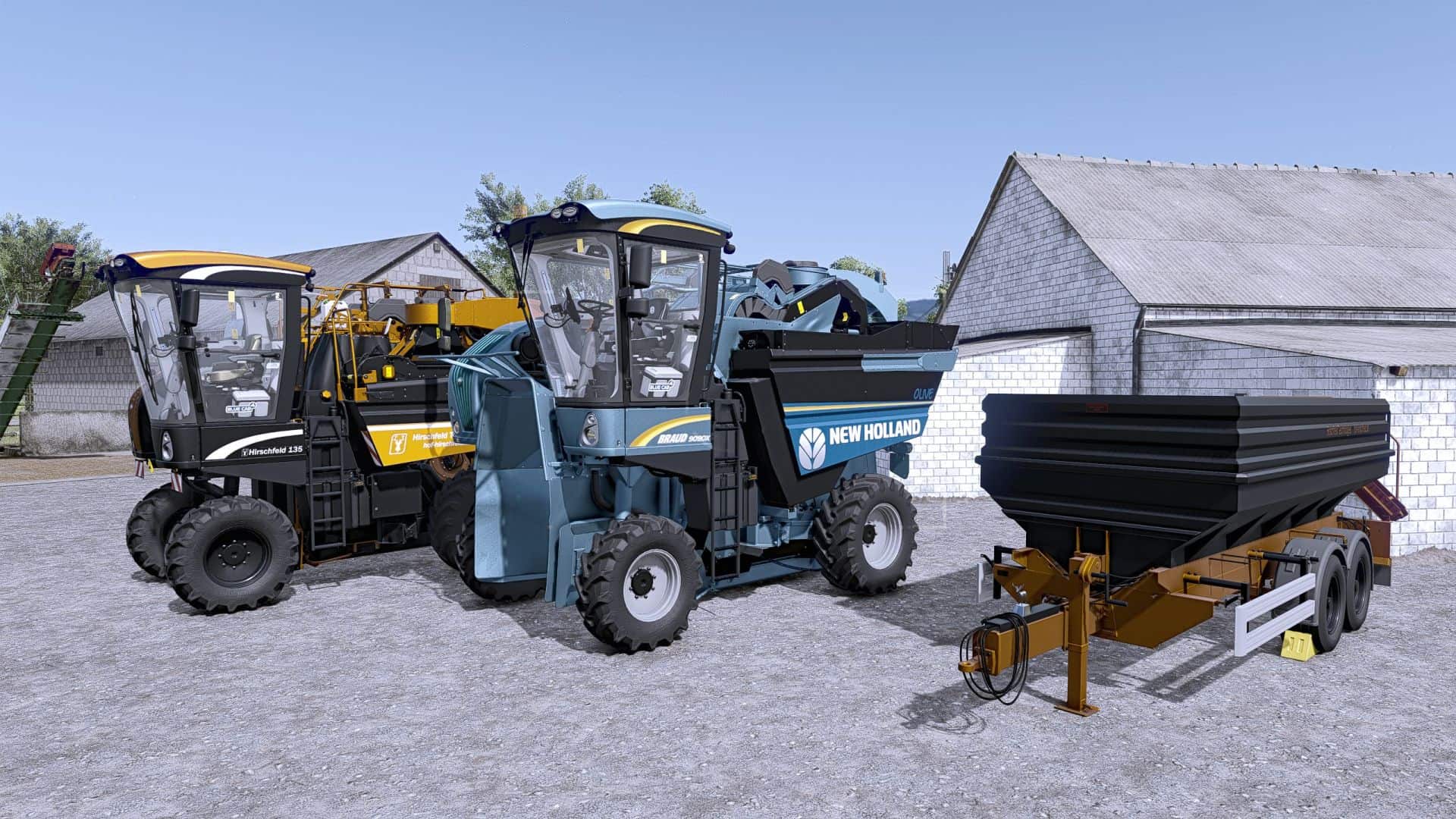 Harvesters & trailers for grapes and olives – choice of colors, more power, more volume! v1.0.0.2