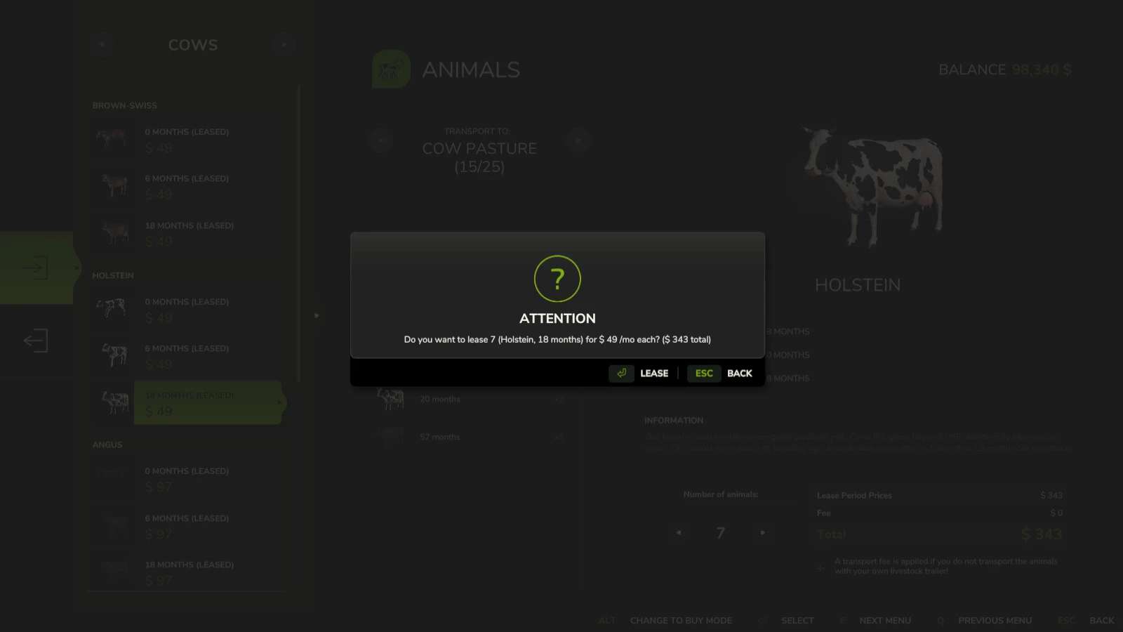 Lease Livestock v1.0