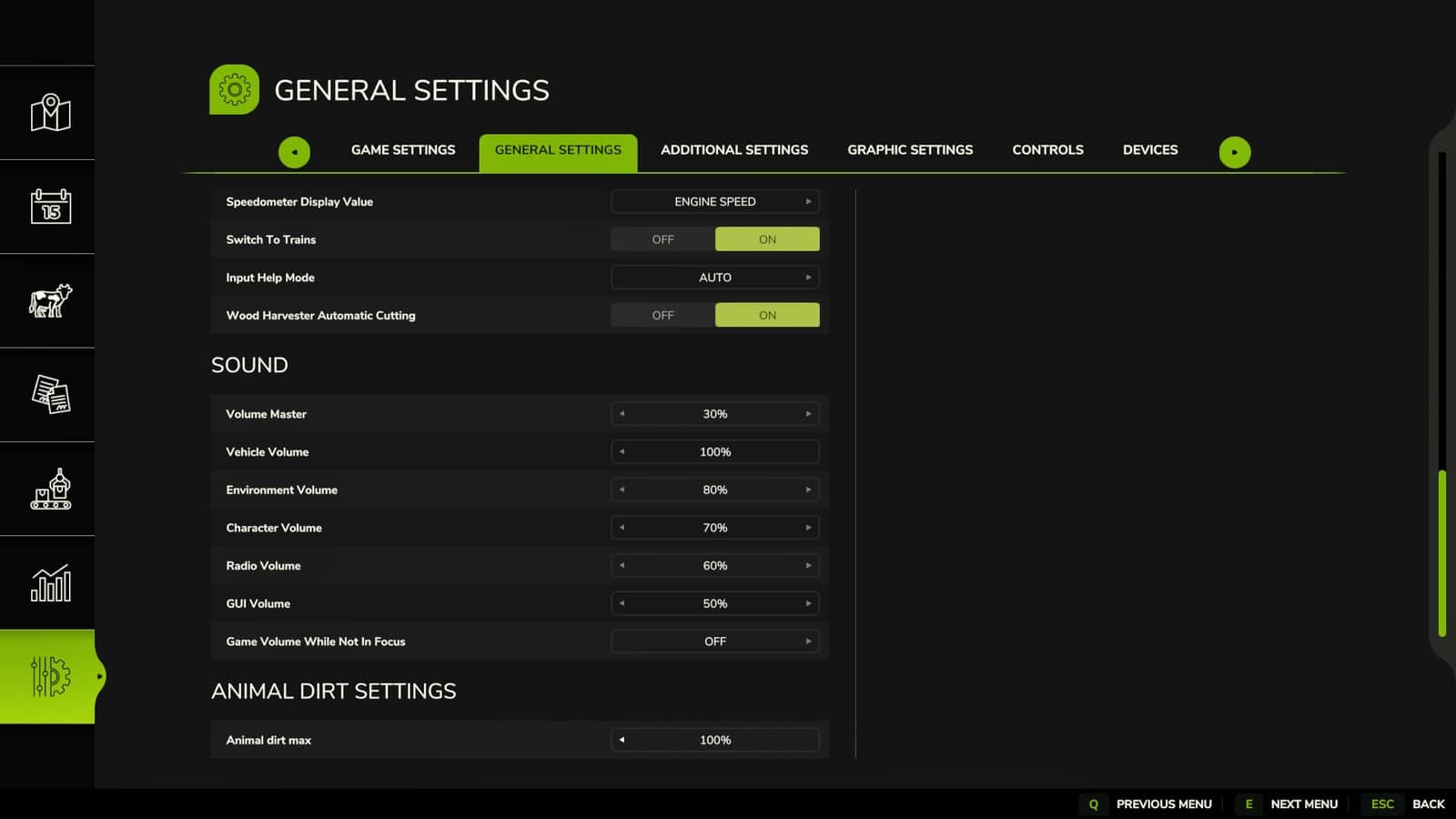 Animal Dirt Settings V1.0