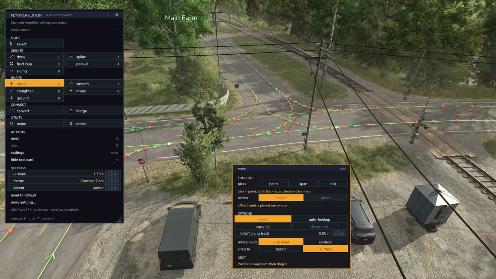AutoDrive top-down flyover editor V1.0.2.0