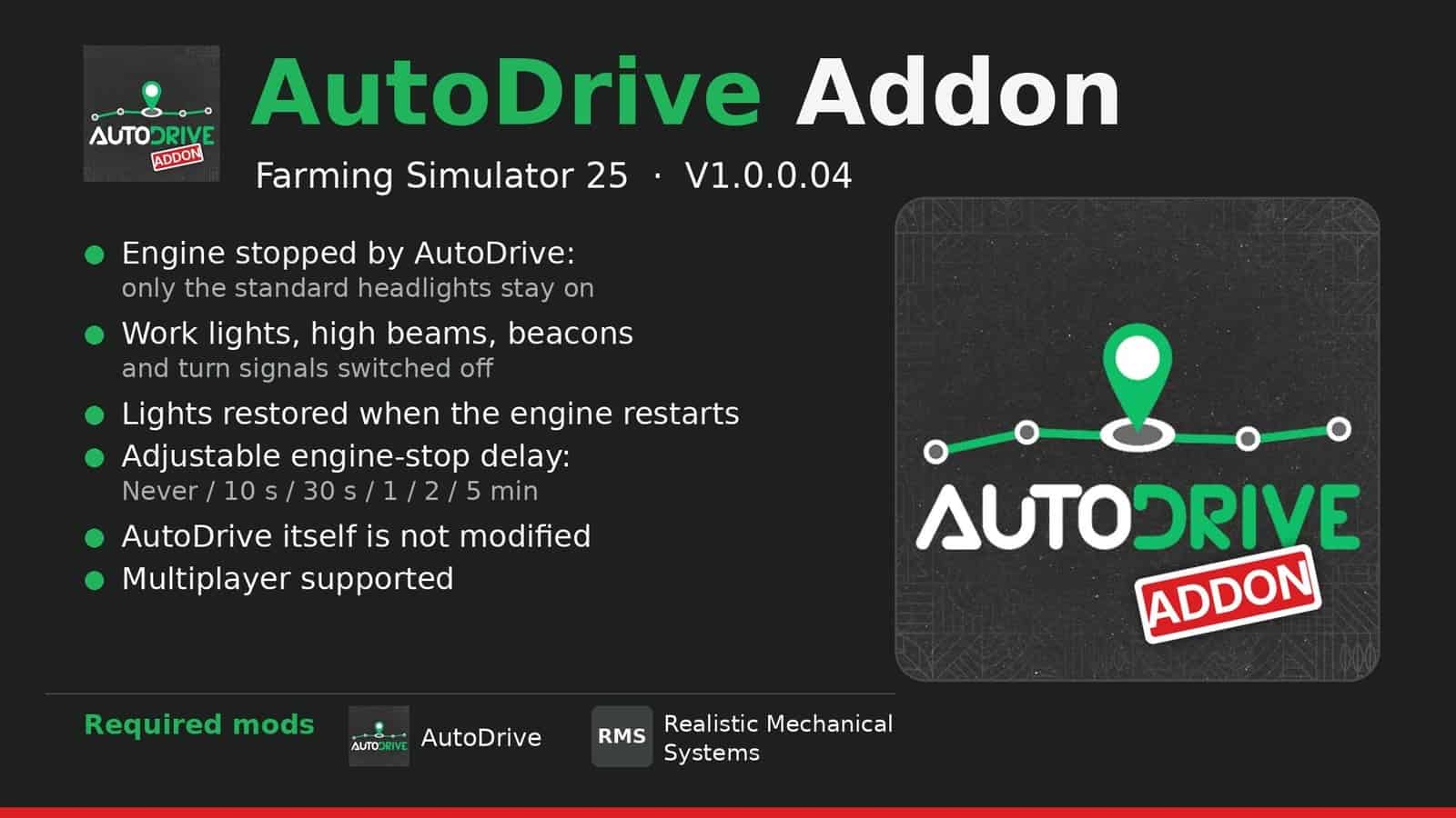 AutoDrive Addon V1.0.0.0