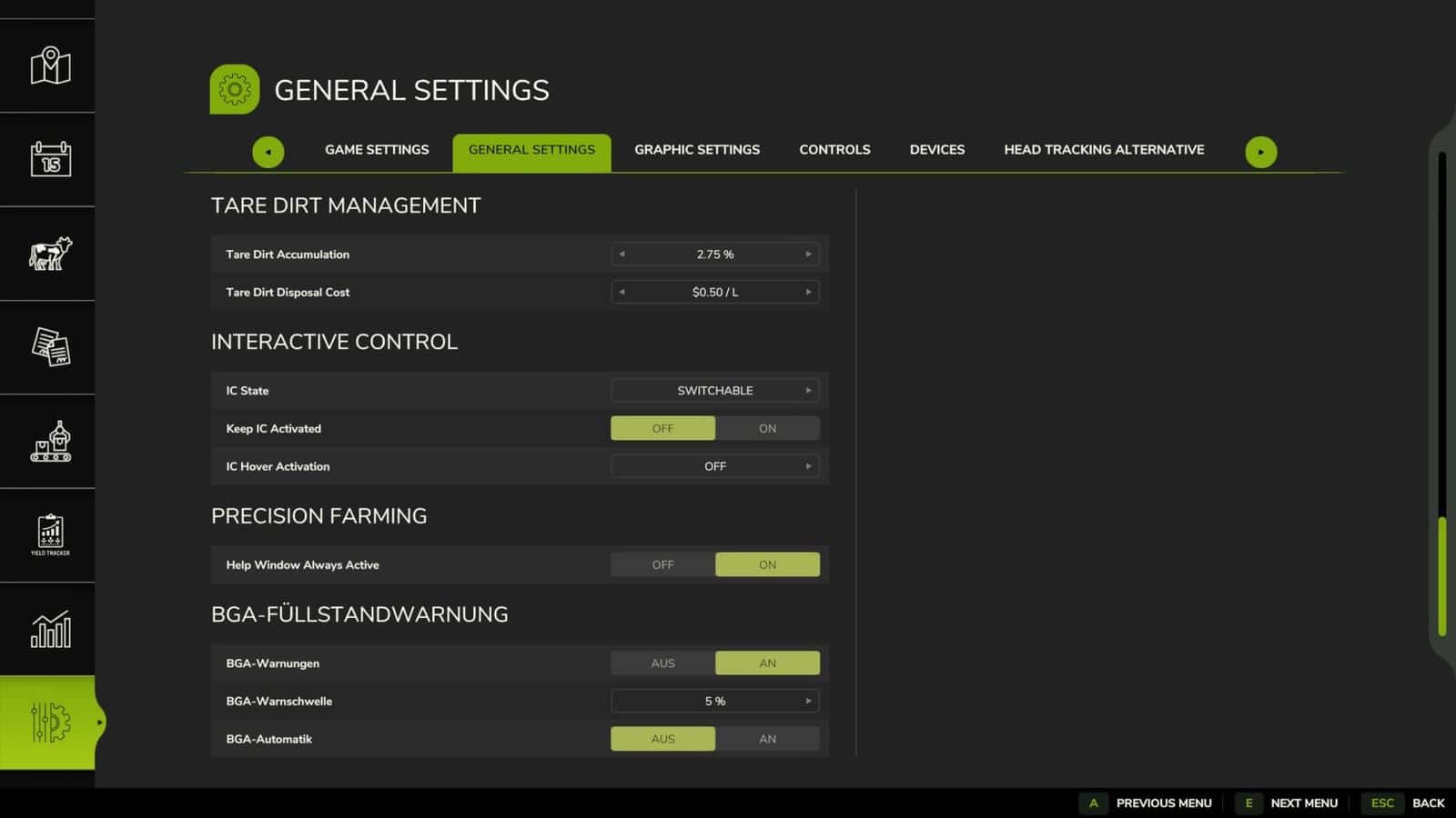 BGA fill level warning V1.1.0.0