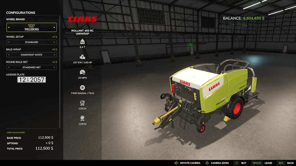 CLAAS ROLLANT 455 UNIWRAP Speedy v2.0