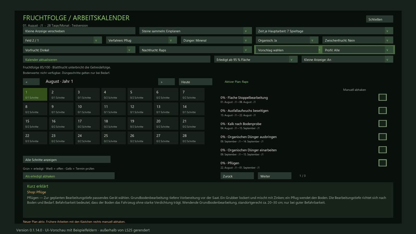 Crop Rotation Calendar V1.0.0.0