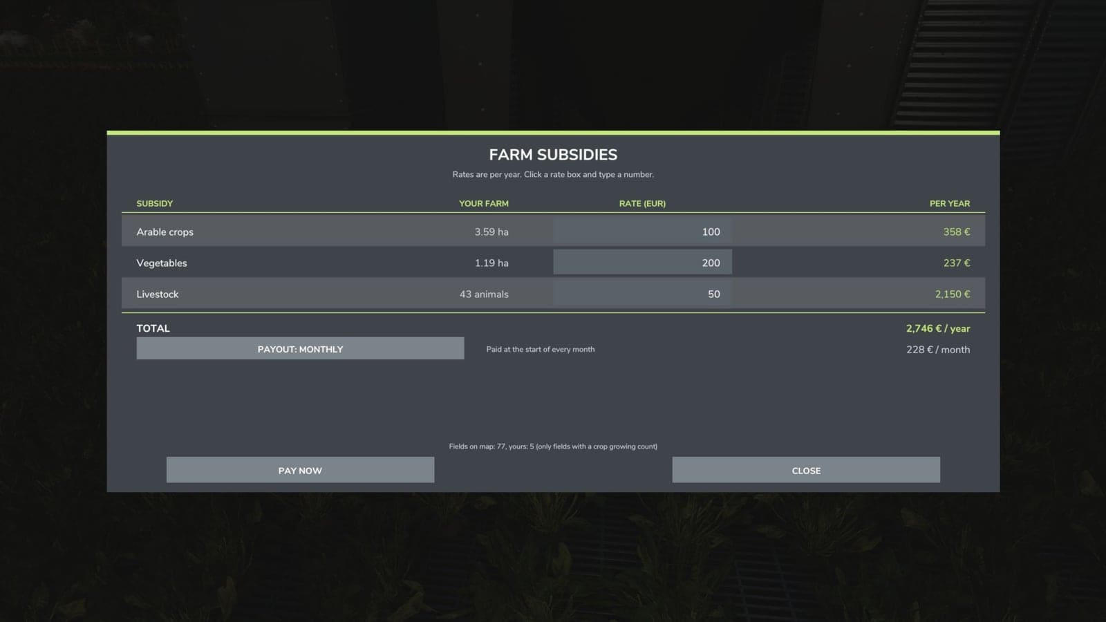 Farm Subsidies V1.0.0.0