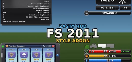 FS2011 HUD Style (Addon for Zasty HUD) V1.0.0.0