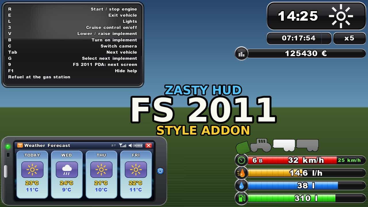 FS2011 HUD Style (Addon for Zasty HUD) V1.0.0.0