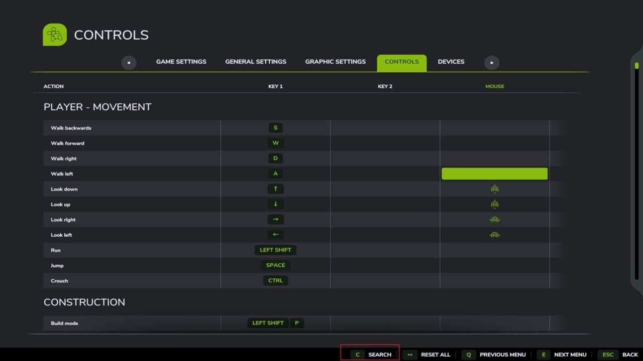 Game Controls Search V1.0.0.0