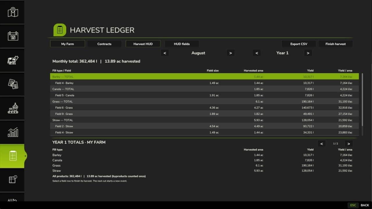 Harvest Ledger V1.2.0.6