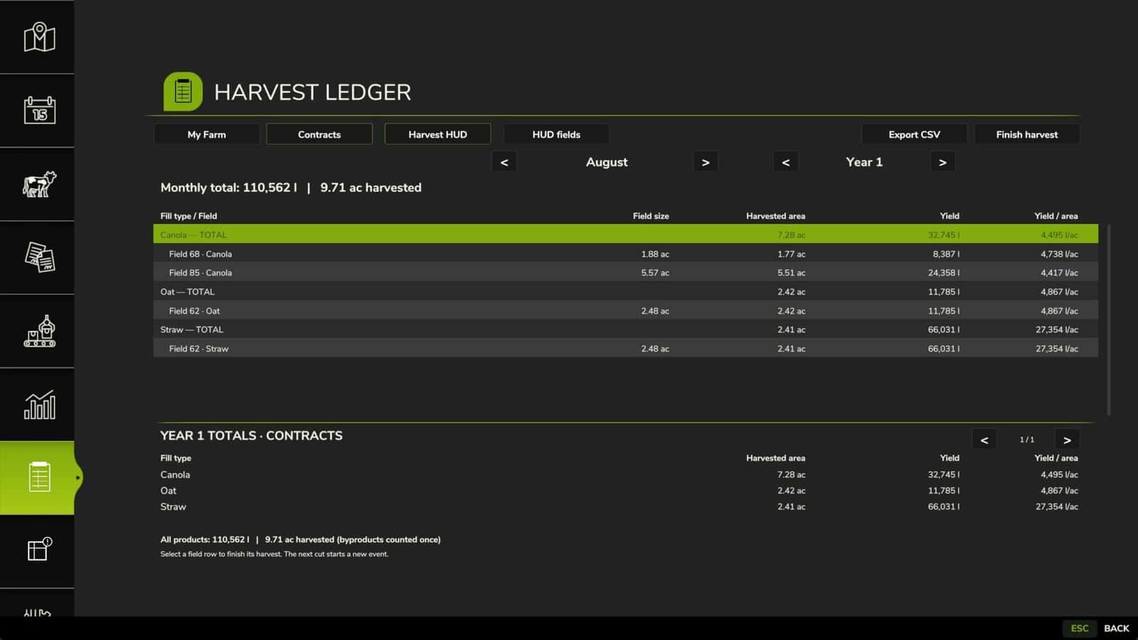 Harvest Ledger V1.2.0.8