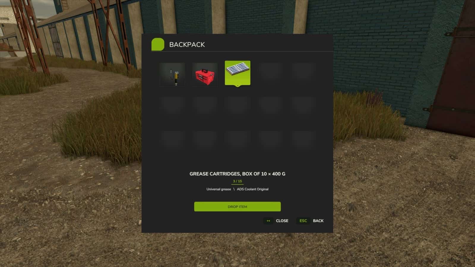 Inventory Backpack V1.0.0.1
