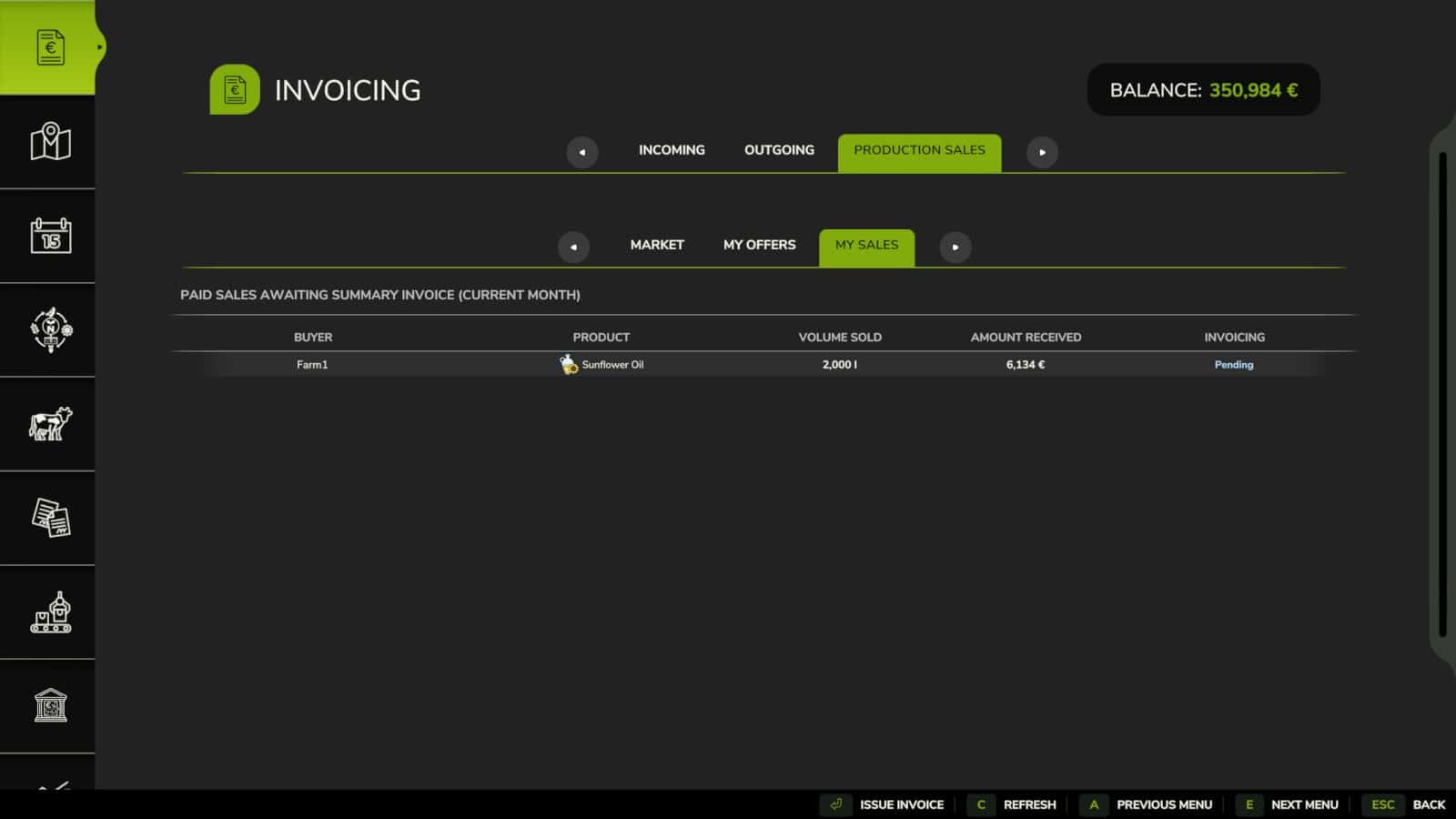 Invoices – Production Sales V1.0.0.0