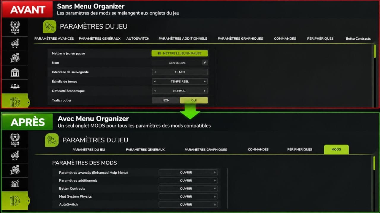 Menu organizer V1.0.0.0