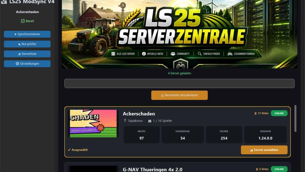 Mod Sync Tool With Server List V4.0.0.0