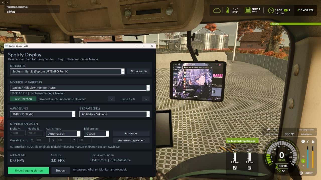 Windows applications in-game screen BETA